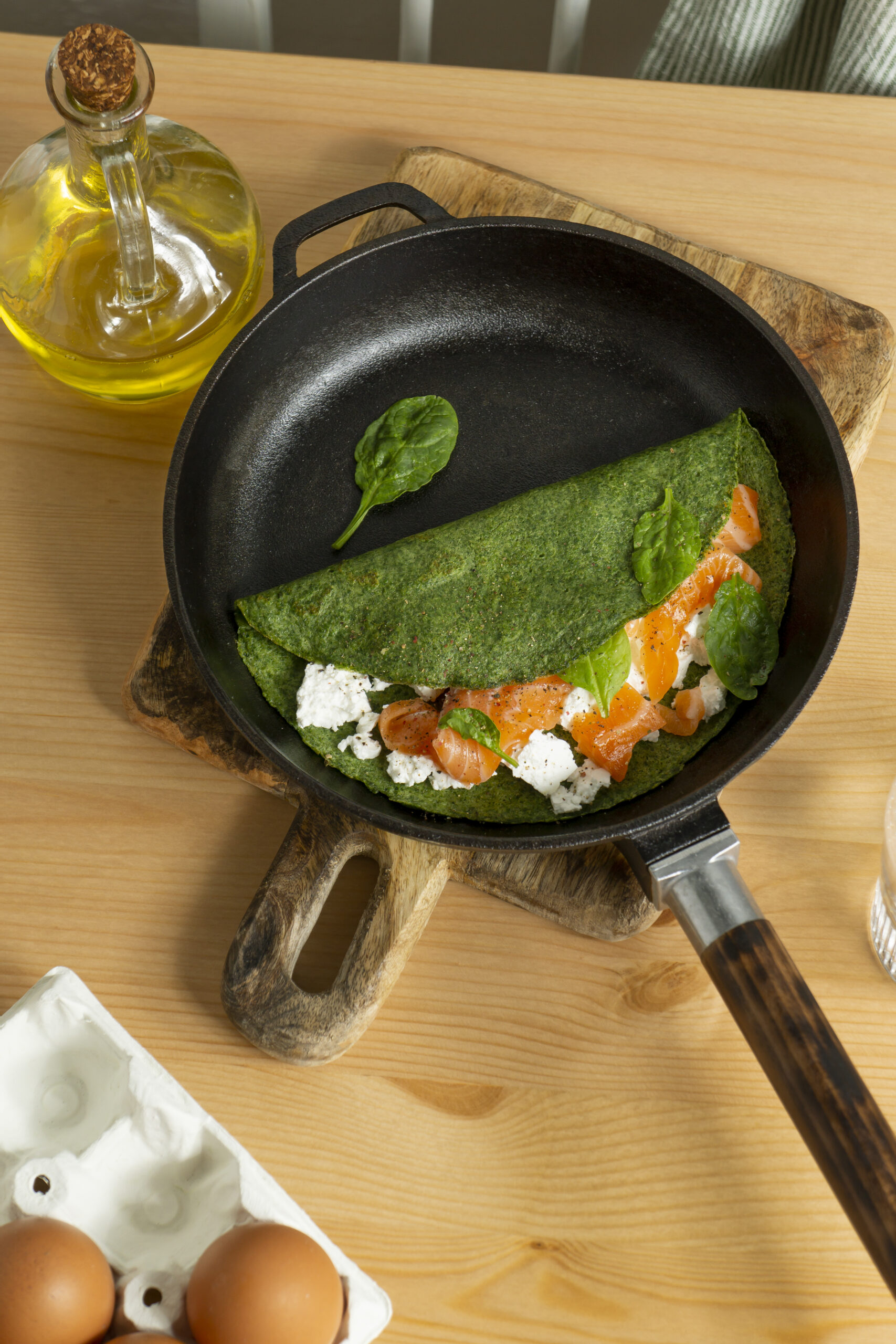 SOLARA Crownstone 8 inch cast iron frying pan top view